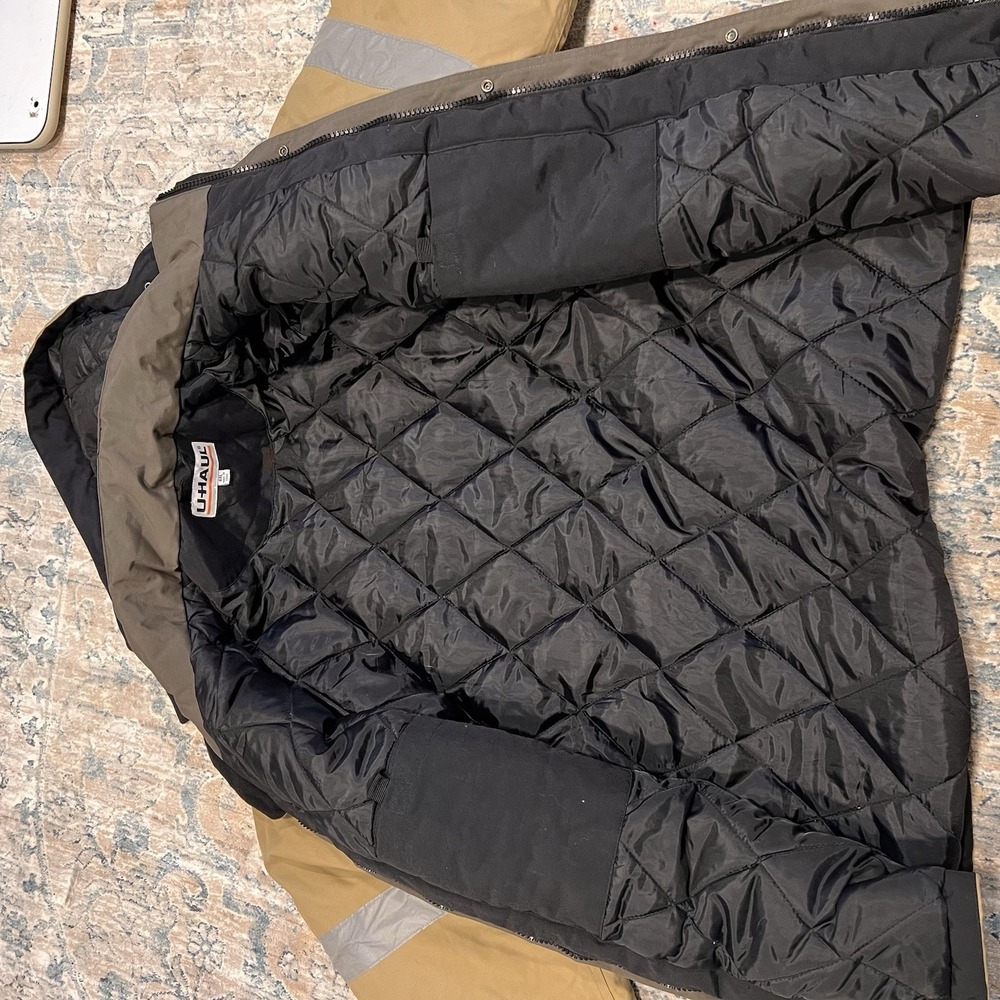 UHaul Men's Full Zip Jacket Coat Reflective Hooded Insulated 4XL Employee U-haul - Picture 12 of 13